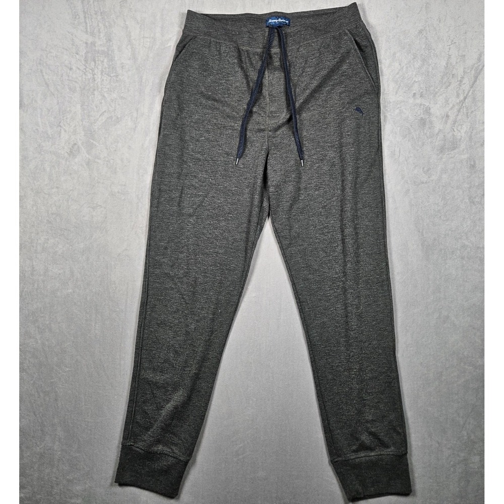 Tommy Bahama Joggers Mens Medium Gray Sweatpants Adjustable‎ Loungewear Pockets